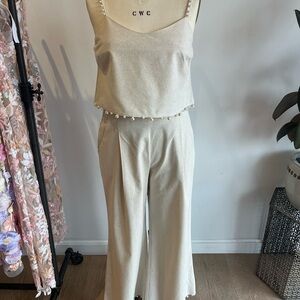 Elegant Cream Women's Jumpsuit